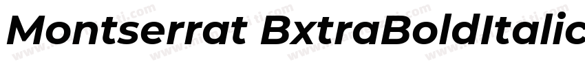 Montserrat BxtraBoldItalic字体转换